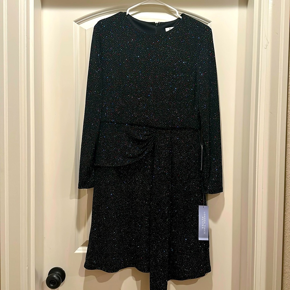 NWT Petite Sparkle Cocktail Dress, 10p